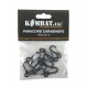 Paracord Carabiners (10 Pack), This 10 pack of metal carabiners is specially designed for paracord; there is a metal eyelet, and on the other end you have a spring-loaded carabiner latch
